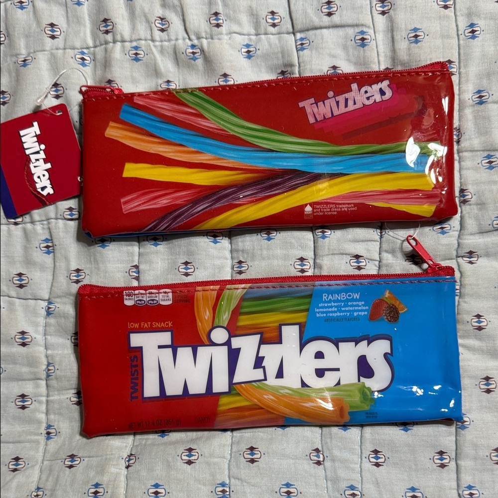 NWT Twizzlers Pencil Cases - Red and Blue